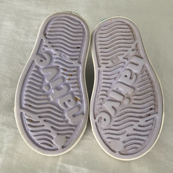 Size 5 toddler Native Jefferson glitter purple shoes - Picture 4 of 5